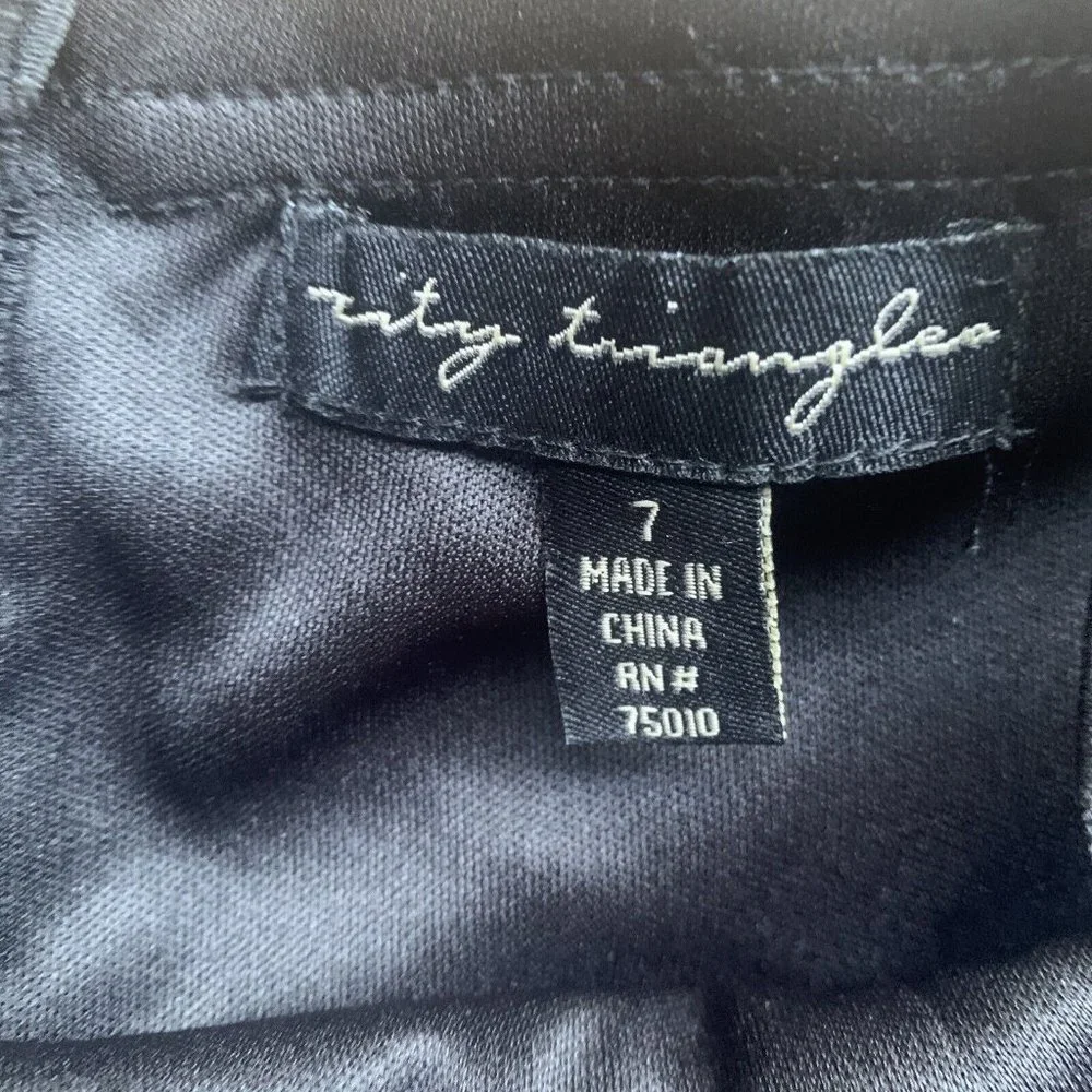 City Triangles Size 7 Black & Grey Strapless Ruffle Mini Dress Party Y2K Formal - Picture 5 of 10